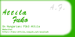 attila fuko business card